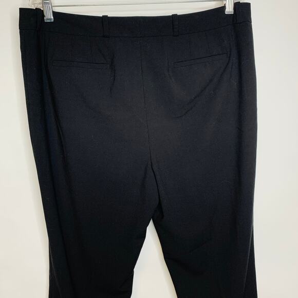 Calvin Klein Black Flat Front Trousers Sz 14 - Picture 5 of 6
